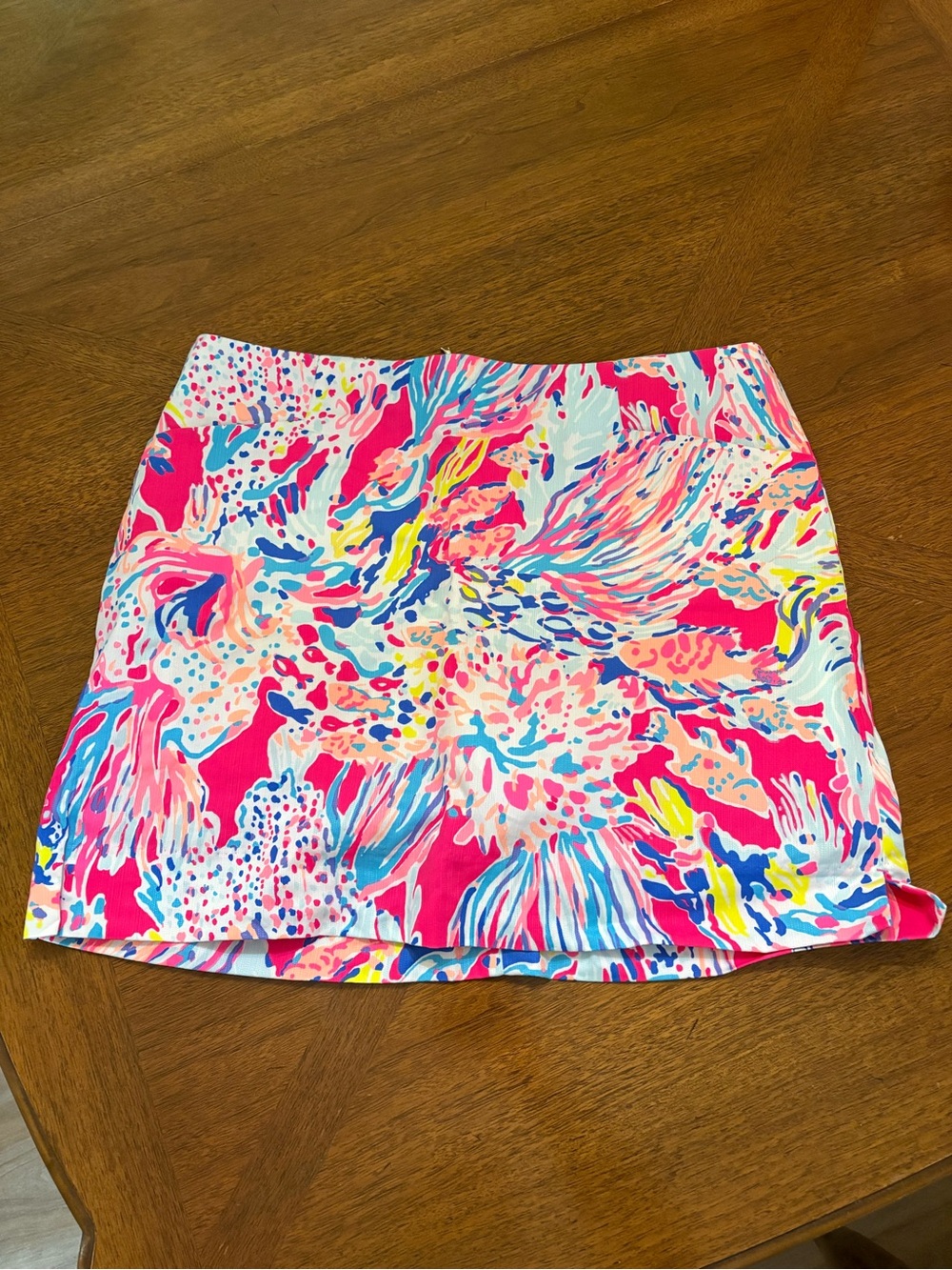 Bright Pink Floral Print Women's Skort